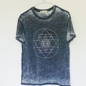 Grey burnout tee
